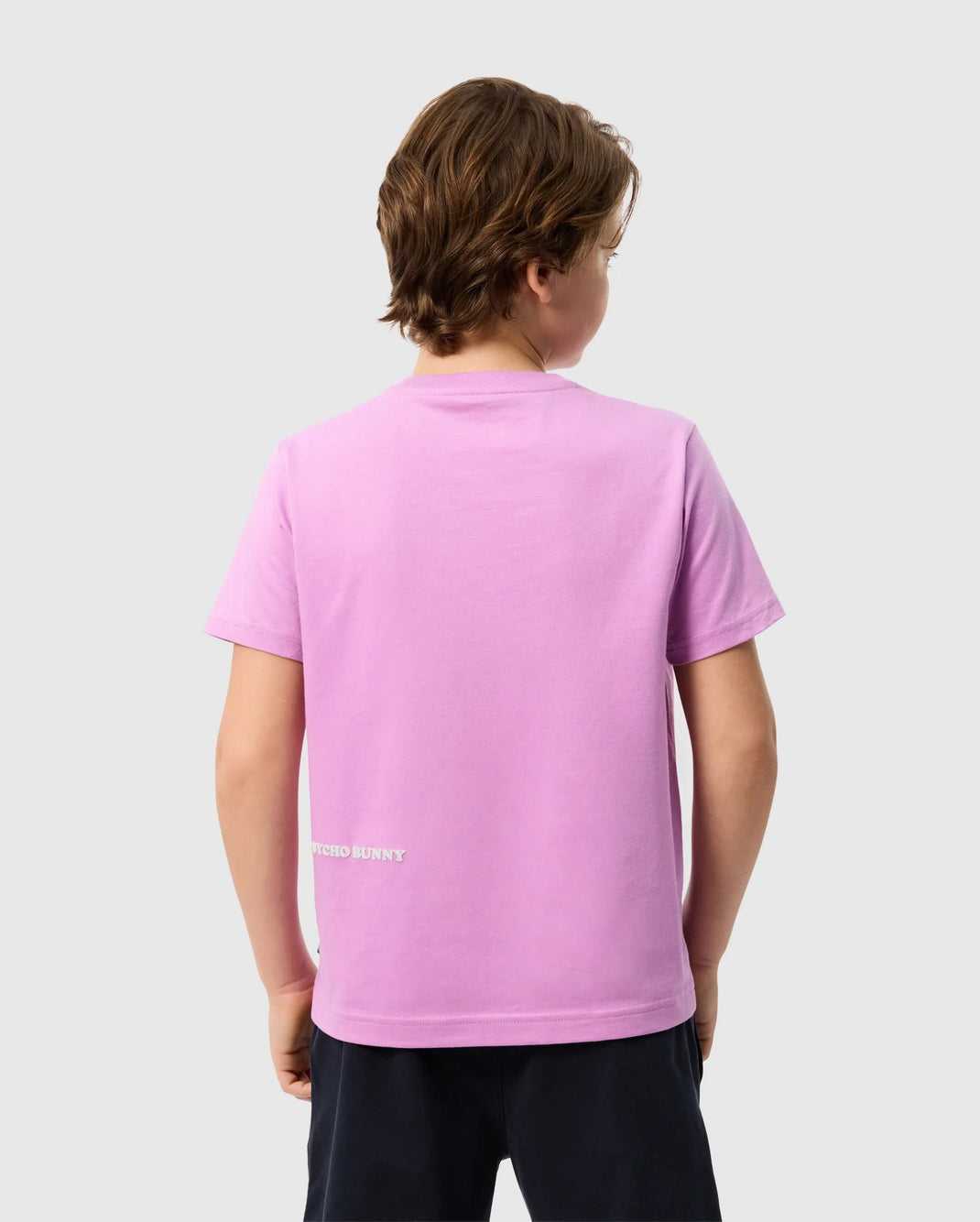 Polos Psycho Bunny Houston Graphic Tee Violette Enfant | UTC-60282333